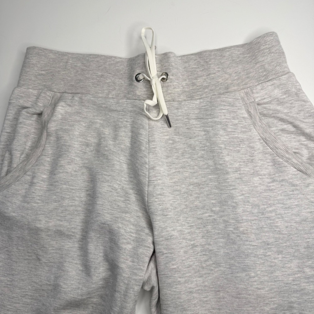 Athleta Women Medium Gray Heathered Coaster Luxe Joggers Drawstring Sweatpants